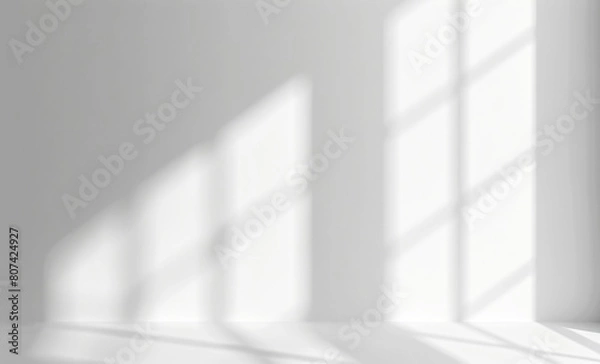 Fototapeta transparent background window light shadow effect for room interiors and realistic lighting mockups