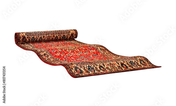 Fototapeta 3d render fantasy magic carpet isolated