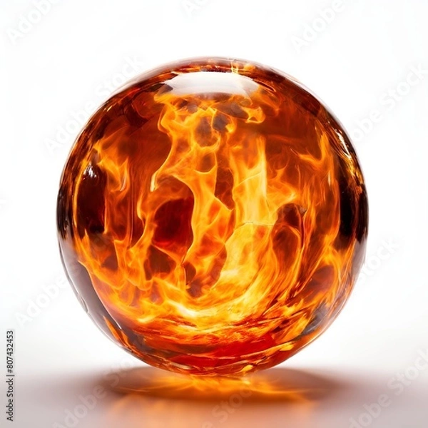 Fototapeta crystal ball on fire