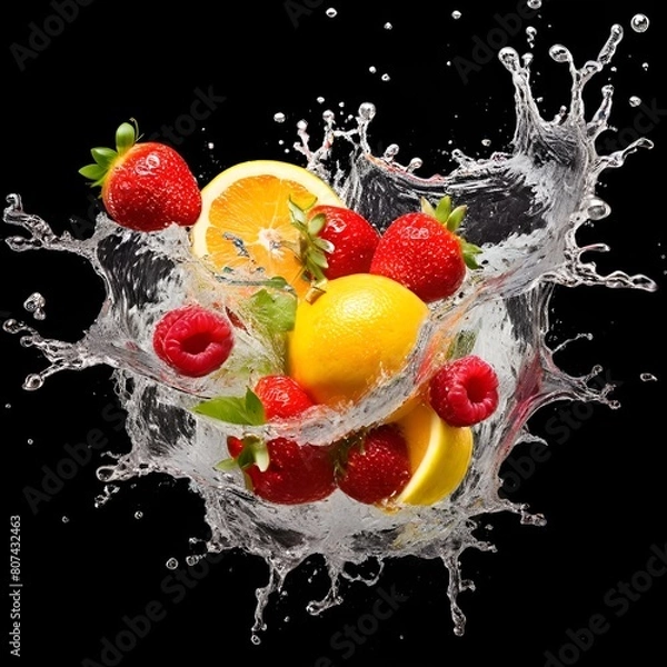 Obraz fruit in splash