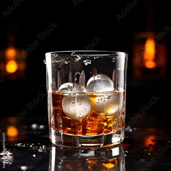 Fototapeta whiskey on the rocks