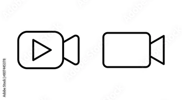 Fototapeta Video icon set. video camera icon vector. movie sign. cinema