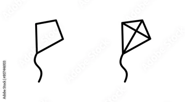 Fototapeta Kite icon set. kite vector icon.