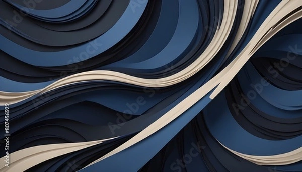 Fototapeta Clear Plain Shiny Warm Soft Vintage Bokeh Cloudy Wave Like Geometric Blue Background or Texture