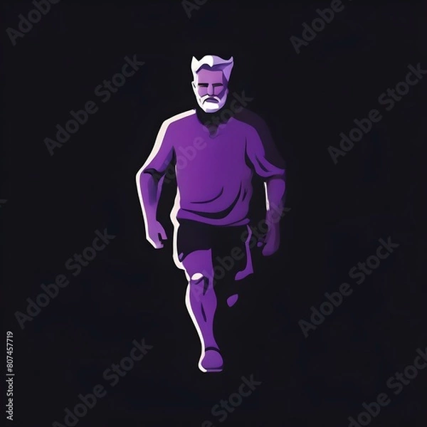 Fototapeta Bearded man image on a black background