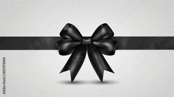 Fototapeta Black Bow generative ai