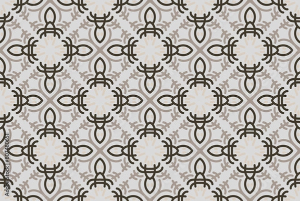 Obraz seamless vintage or arabic pattern. Simple vector graphic.