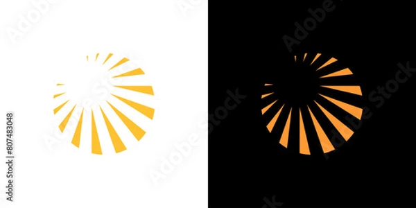 Obraz Sun light vector logo design circle yellow symbol