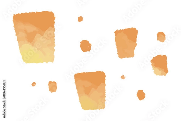 Obraz 手書き水彩風の夜のイラスト