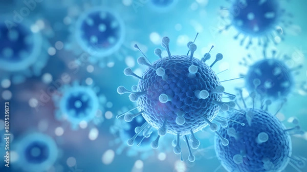 Fototapeta Virus close-up illustration