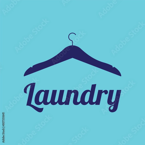 Obraz Laundry Logo, flat design vector illustration