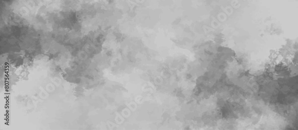 Fototapeta Abstract gray background soft white watercolor grunge texture. fog design with white smoke texture overlays. smoky effect for photos design. Vintage or grungy of White Concrete Texture.	