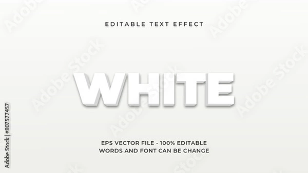 Obraz White editable text effect premium