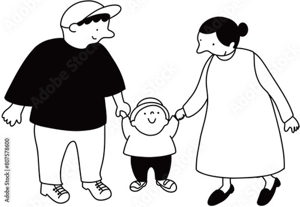 Obraz Family vector illustration