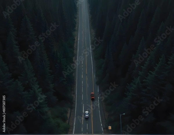 Fototapeta long road