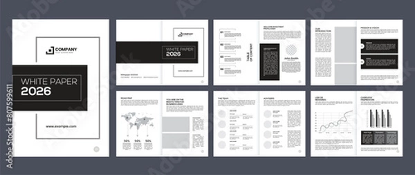 Obraz corporate business white paper design booklet vector & catalog design layout template