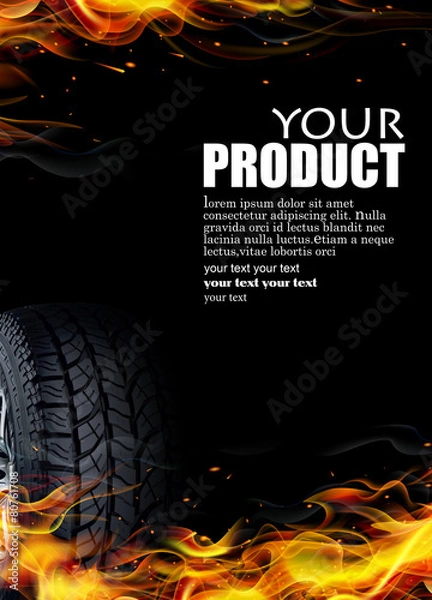 Obraz tire in the flames