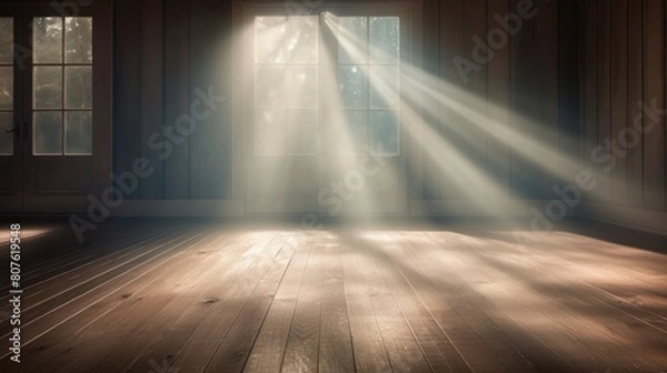 Fototapeta a sunbeam streaming through a window, 