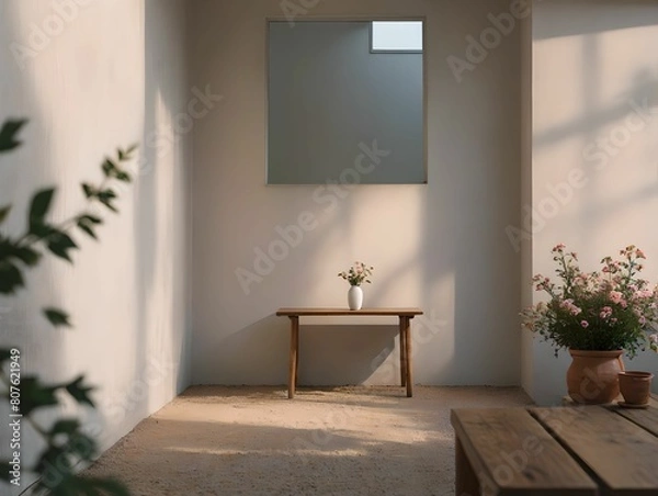 Fototapeta interior of a house. 3D rendering