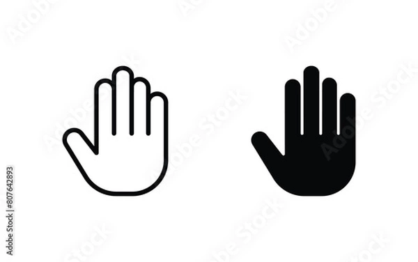 Fototapeta hand stop icon