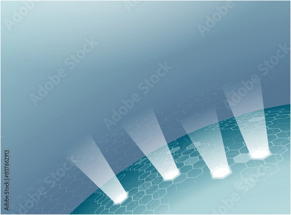 Fototapeta ハイテク背景　六角形