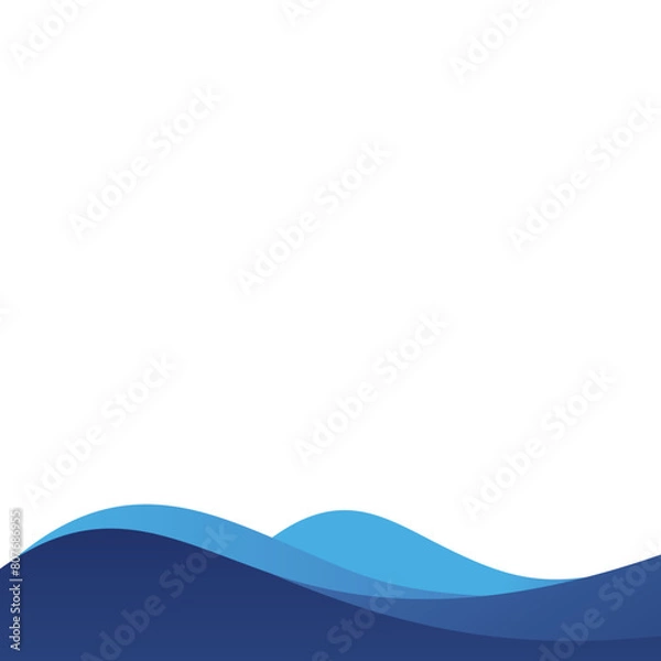 Fototapeta Wave Footer Shape