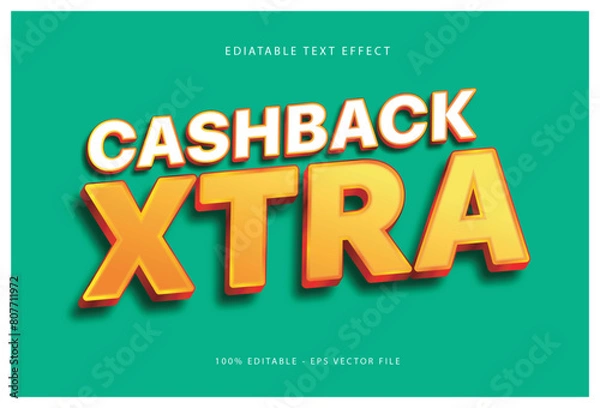 Obraz Vector CashBack Xtra text effect editable