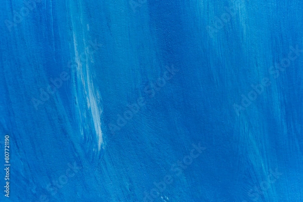 Fototapeta 青色の絵具で塗った背景