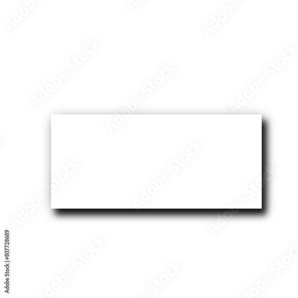 Fototapeta Rectangle shadow effect on transparent background