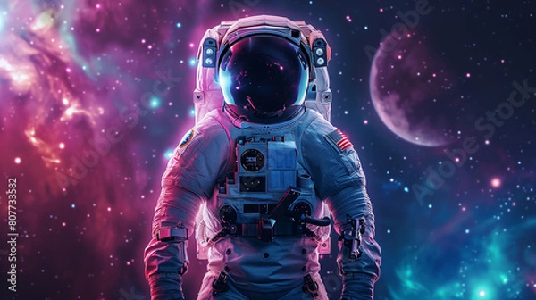 Obraz astronaut in space, Generative AI