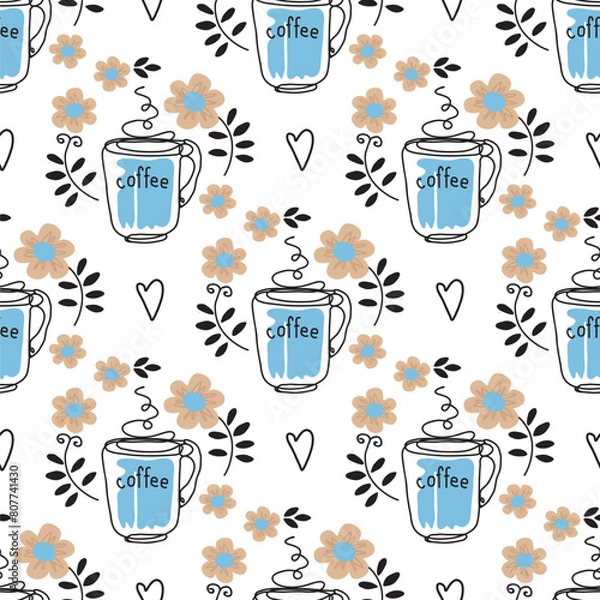 Obraz tea time seamless-01