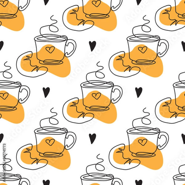 Obraz tea time seamless-05