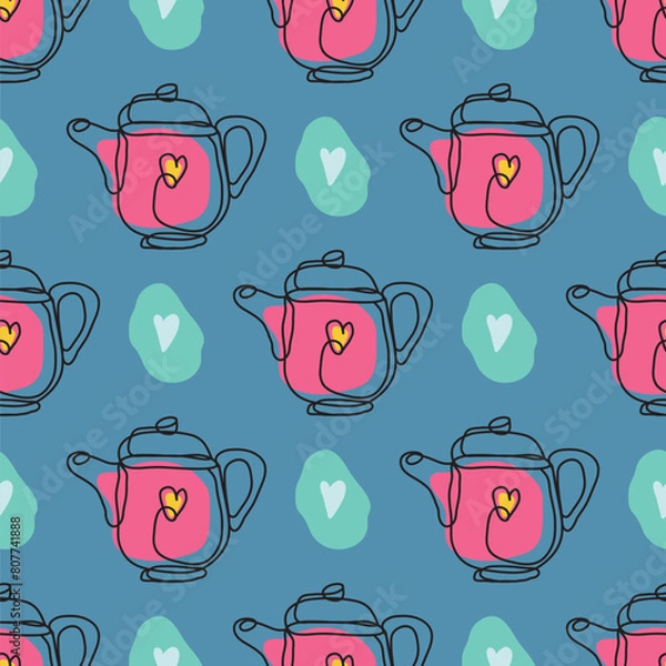 Obraz tea time seamless-07