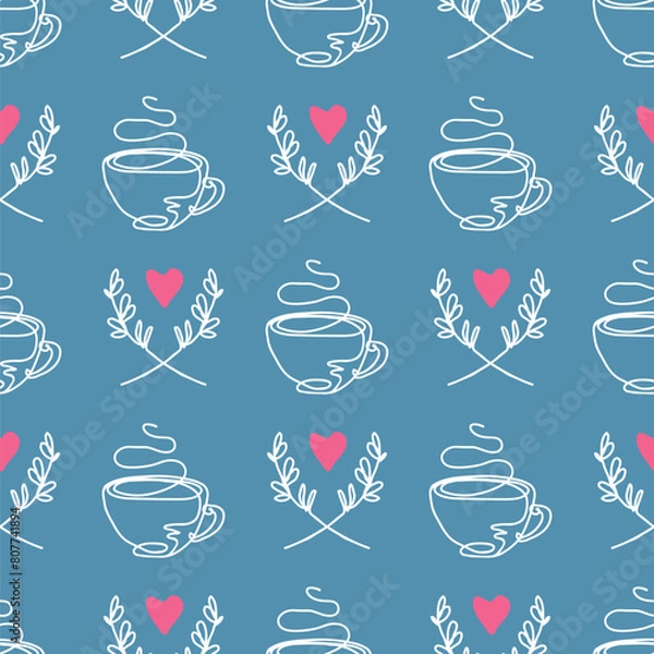 Obraz tea time seamless-08