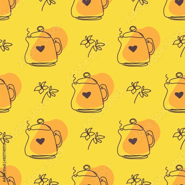 Obraz tea time seamless-10