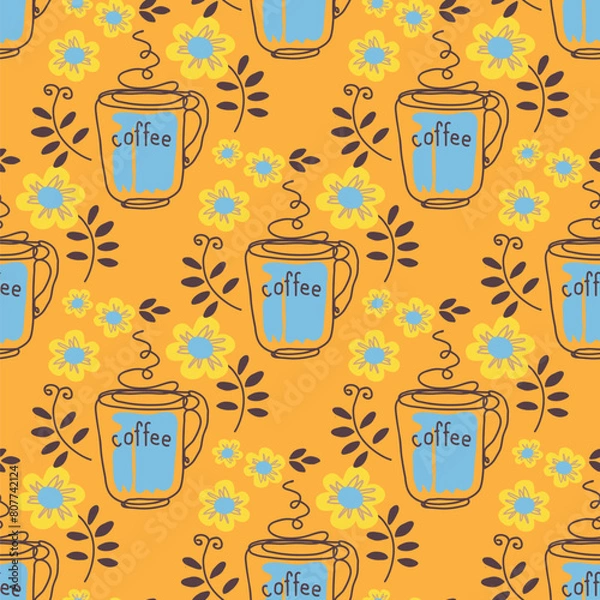 Obraz tea time seamless-11