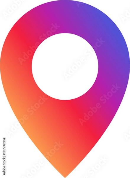 Fototapeta Instagram Location Pin Navigation Icon Instagram Gradient App