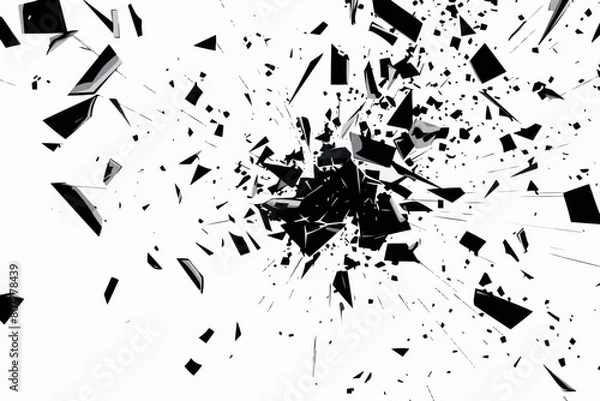 Fototapeta Abstract background explosion. Triangles banner.