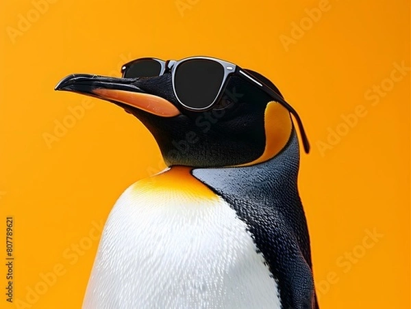 Fototapeta Penguin and sunglasses. Imagin design and Generate