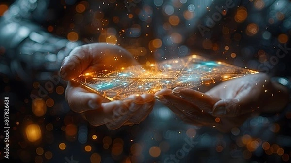 Obraz Holding An Digital Envelope