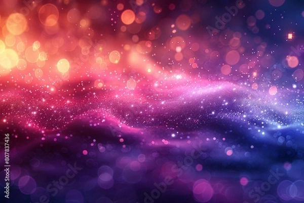 Fototapeta abstract colorful background with lights and stars