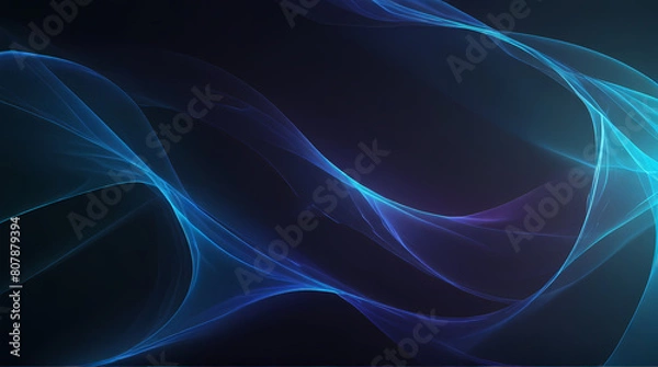 Obraz Abstract Blue Light Wave Background Design