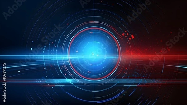 Fototapeta 
red and blue Abstract technology background circles digital hi-tech technology design background. concept innovation. vector illustration