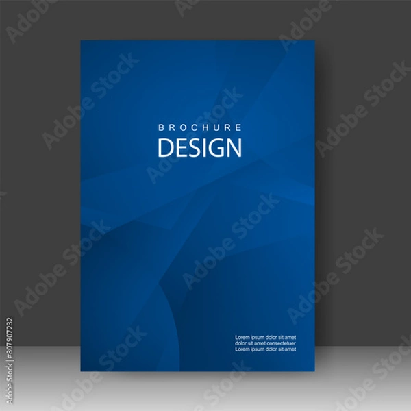 Obraz Cover design modern with blue Background. for cover book. Annual report. Brochure template, Poster, catalog. Simple Flyer promotion. magazine. Vector illustration