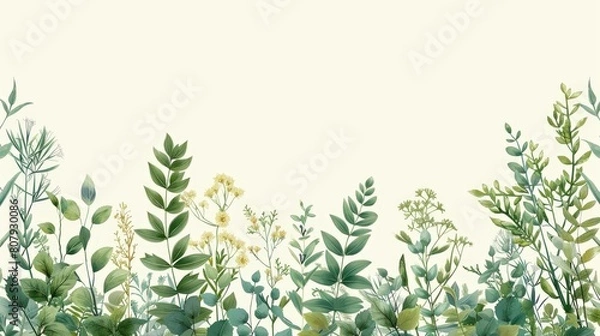 Fototapeta vector illustration of plants on a isolated background