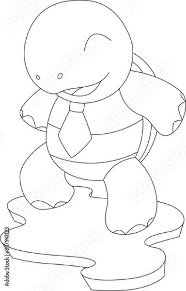 Obraz Turtle Tie Animal Vector Graphic Art Illustration