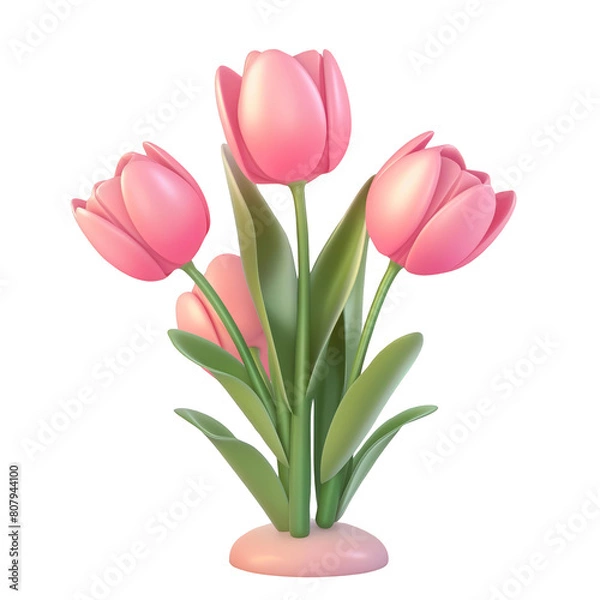 Fototapeta pink tulips in vase