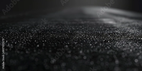 Fototapeta Wet asphalt, reflection of neon lights, a searchlight, smoke. Abstract light in a dark empty street with smoke, smog. Dark background scene of empty street, night view, night city. High quality photo