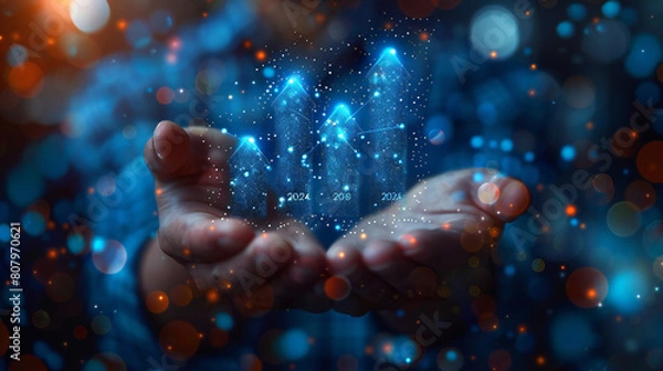 Obraz hands of the person in the space