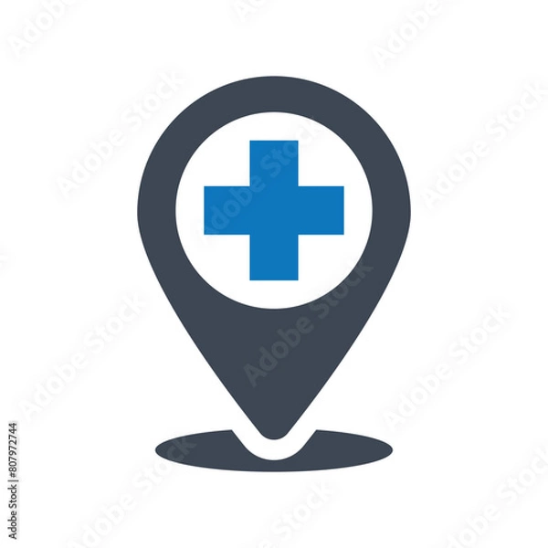 Obraz Hospital location icon
